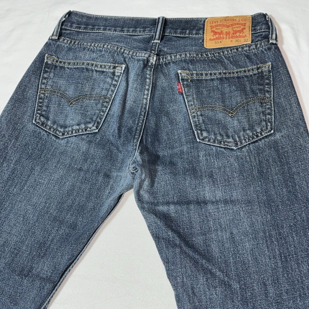 Levi's 514 Jeans Men's 30x32 Slim‎ Fit Straight Leg Blue Medium Wash Denim Y2K